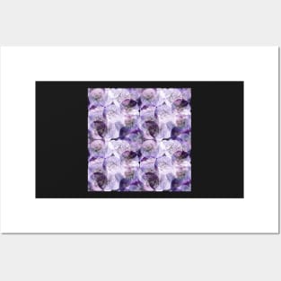 Dark Purple Night Forest Abstract Posters and Art